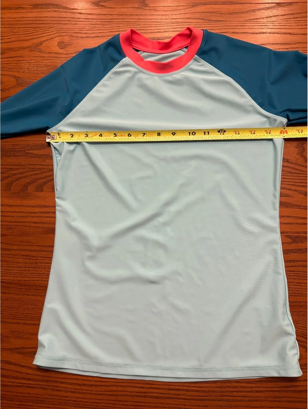 Eddie Bauer Kids Long Sleeve Rash Guard Swim Shirt Blue L 14/16 Sun Protection
